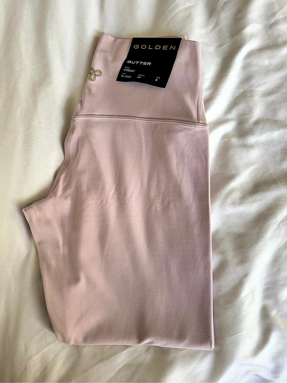 Golden Butter Cheeky Hi-Rise High-Rise Leggings in Pink Size 8 brand new / never